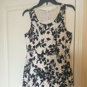 Fashionomics Black and White Floral Dress